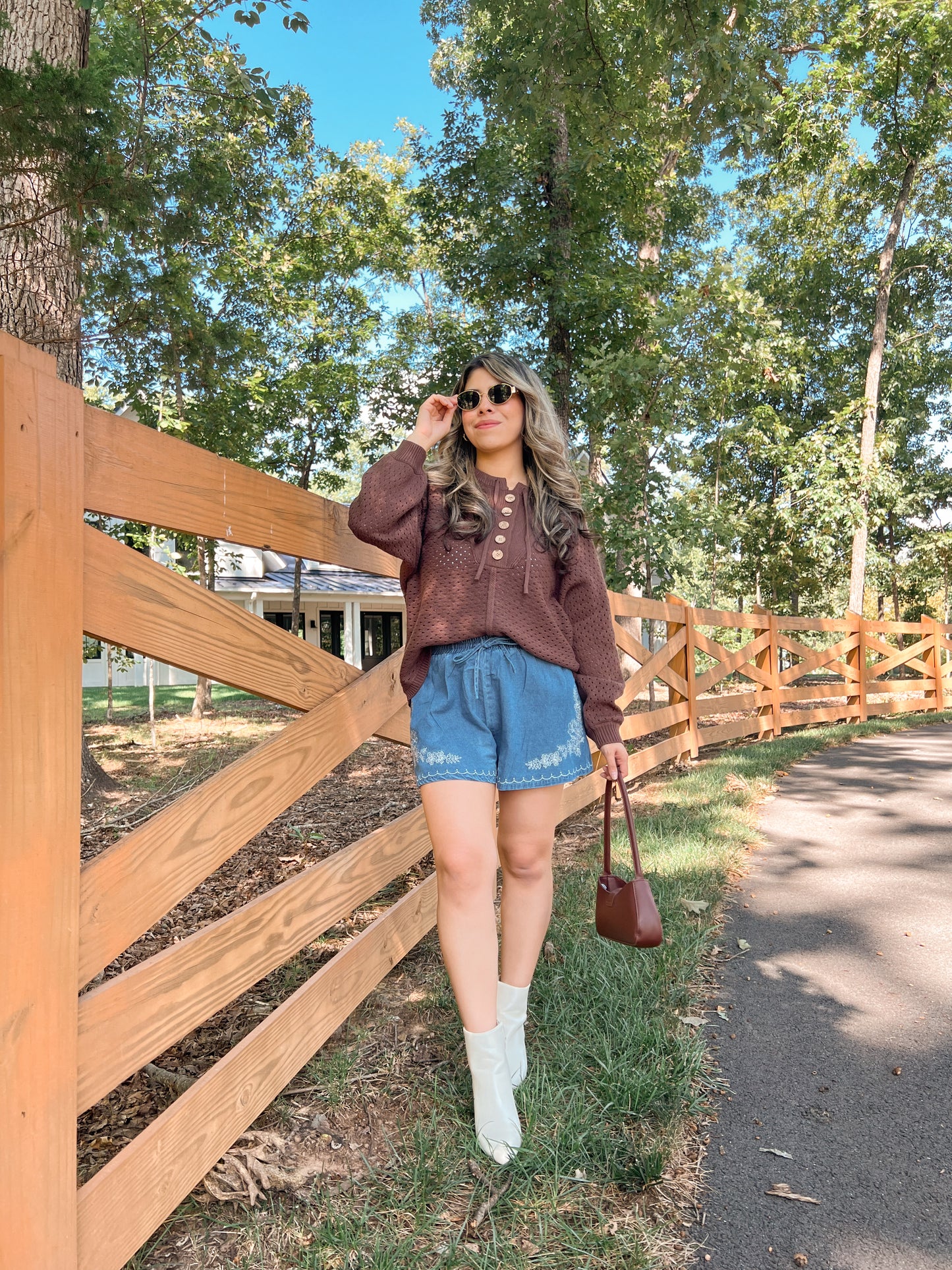 Falling For You Denim Shorts