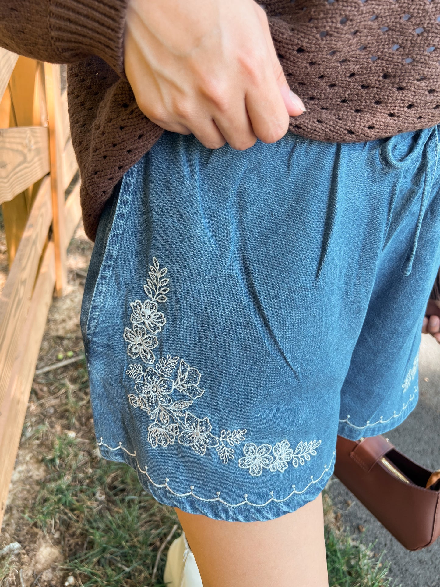 Falling For You Denim Shorts