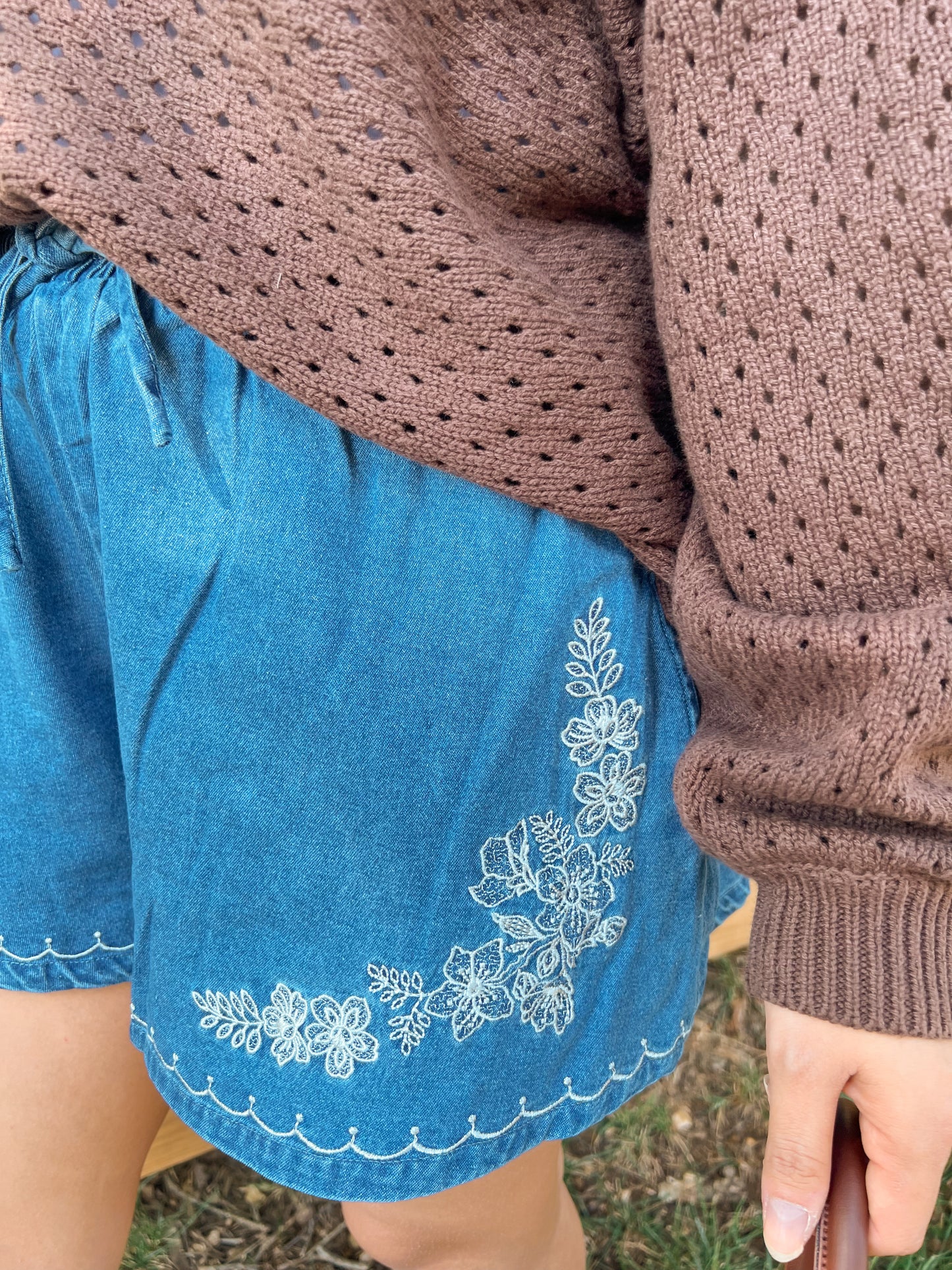 Falling For You Denim Shorts