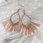 Peach Tassel Earrings