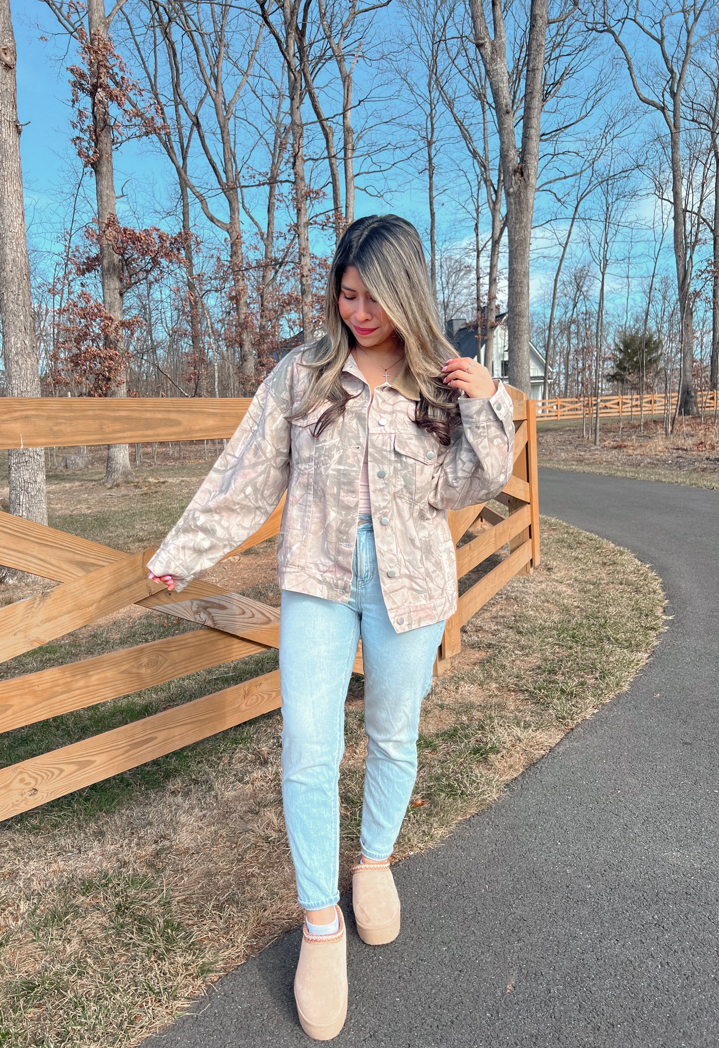 Camo Oversized Denim Jacket
