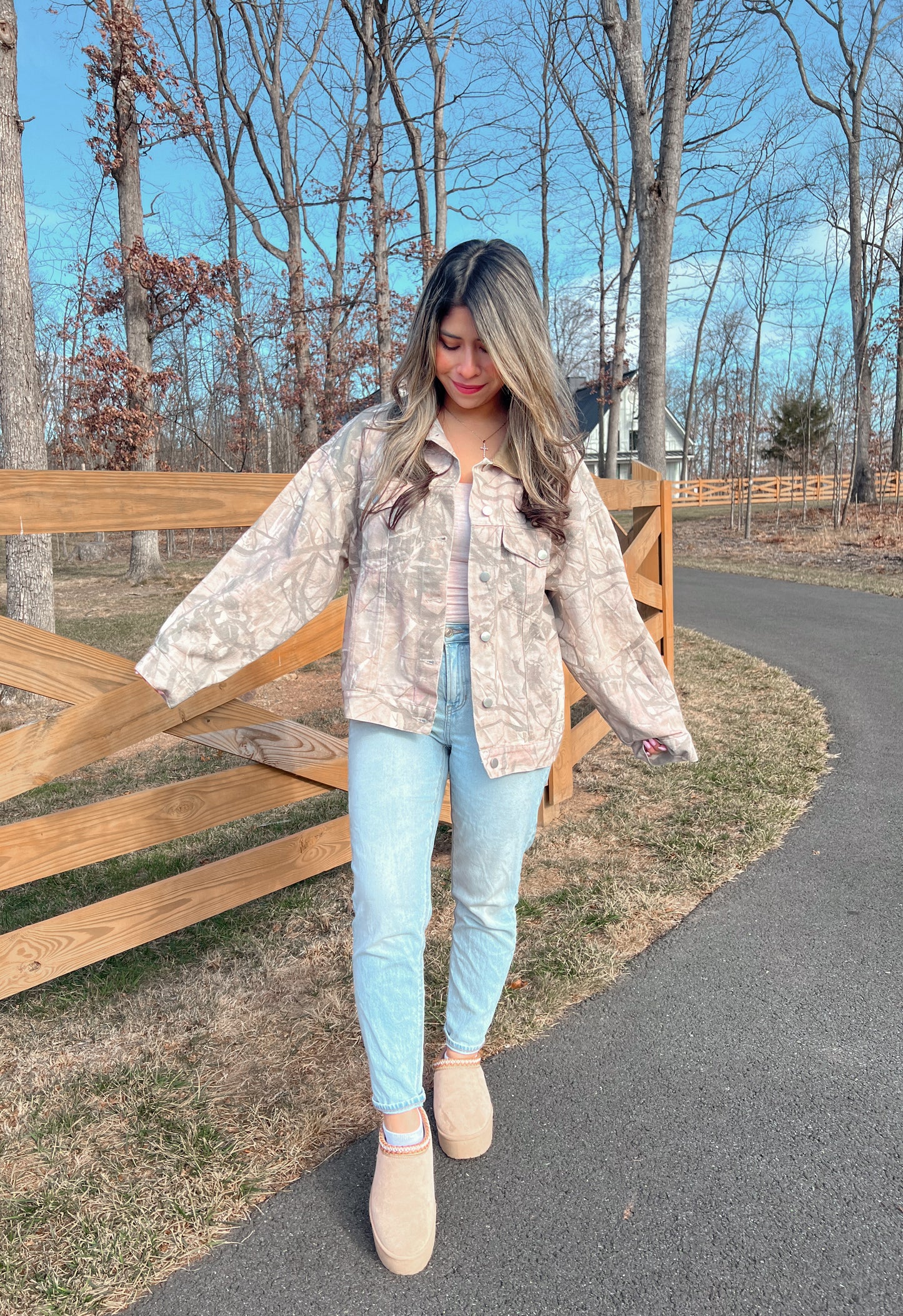 Camo Oversized Denim Jacket