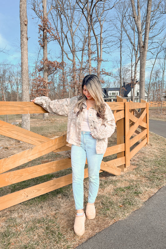 Camo Oversized Denim Jacket
