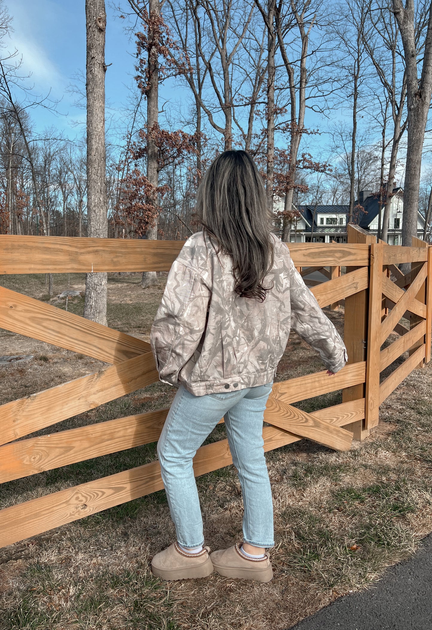 Camo Oversized Denim Jacket