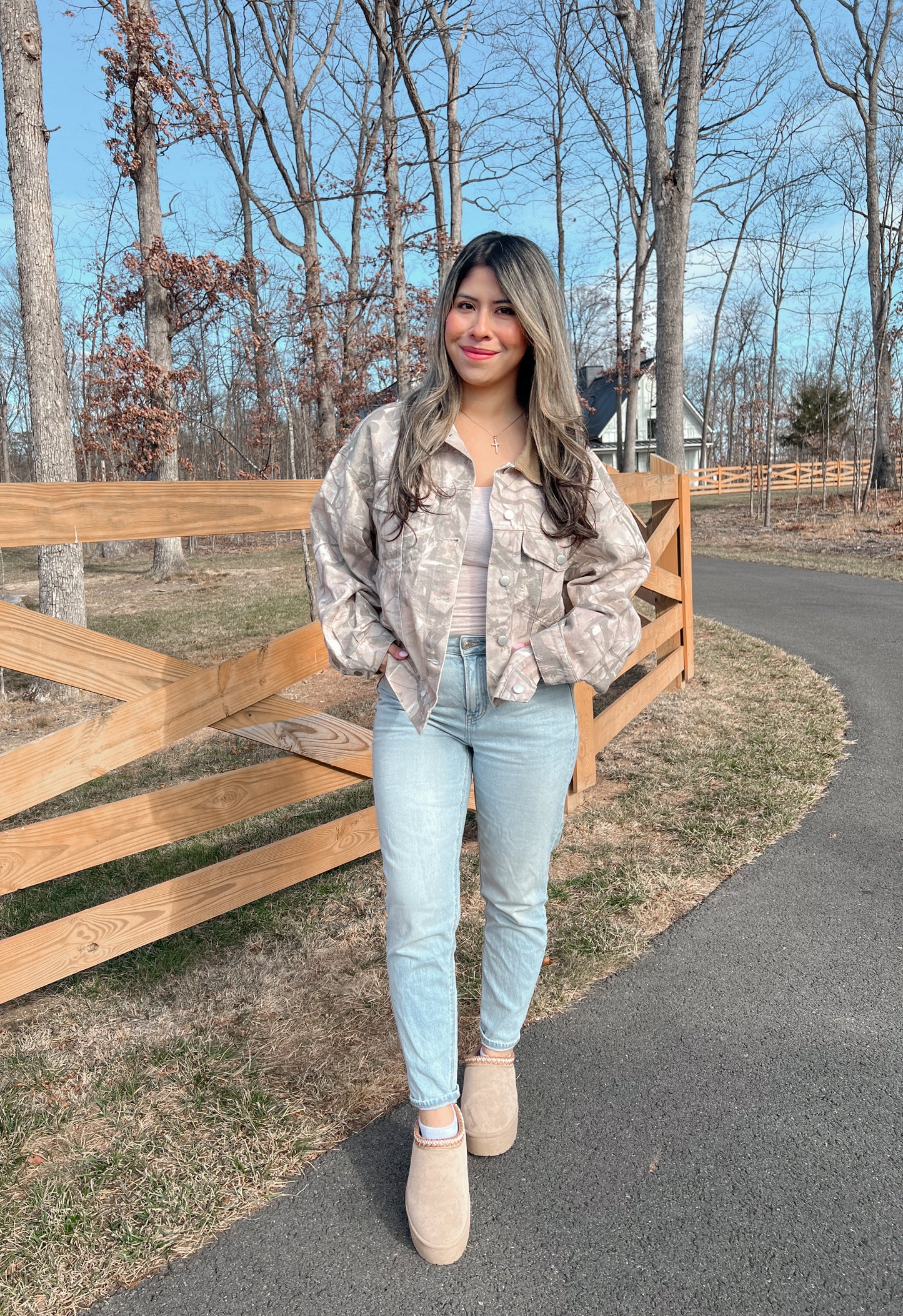 Camo Oversized Denim Jacket