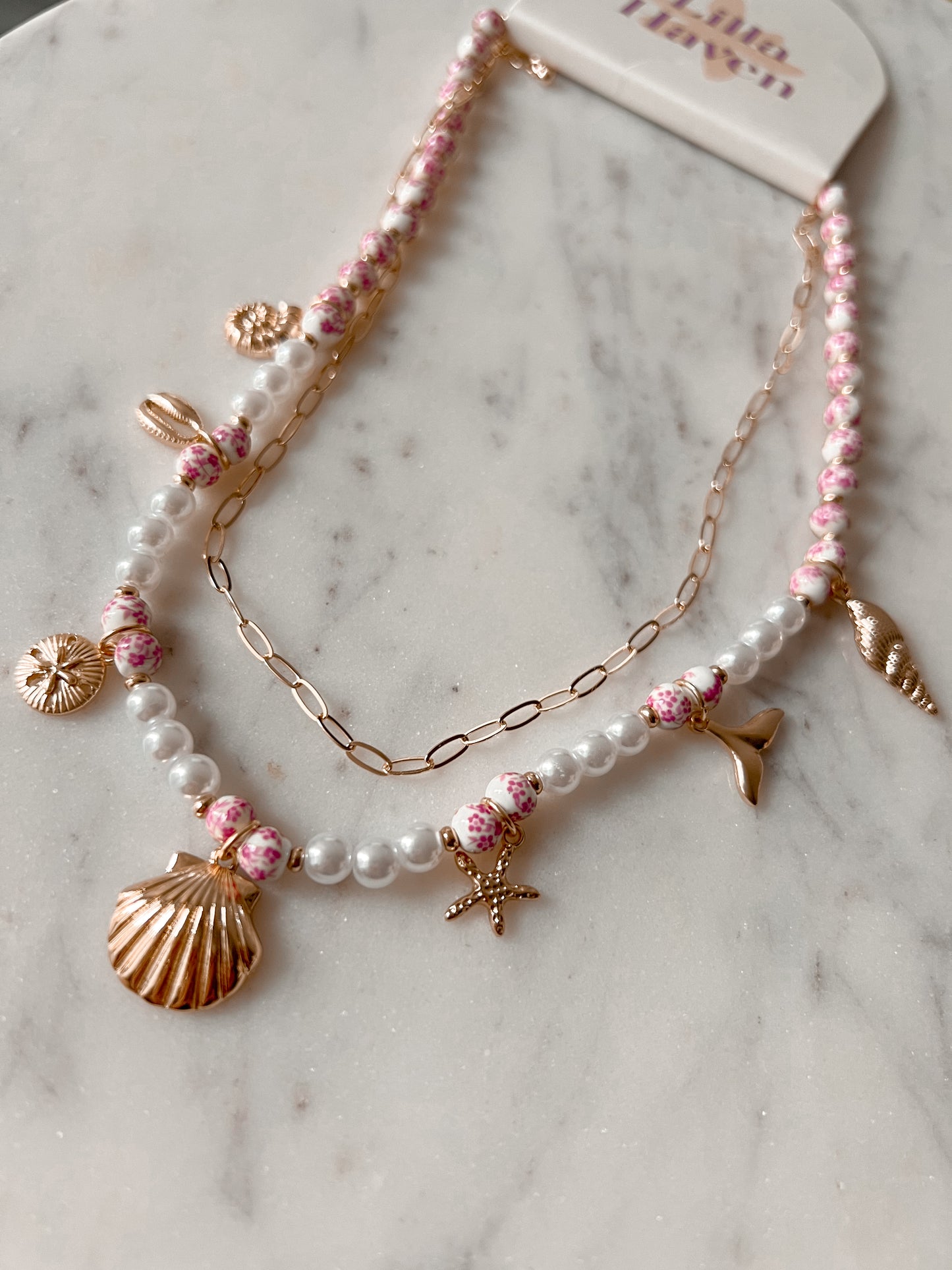 Seaside Charm Layered Bead Necklace