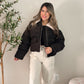 Fur Contrast Puffer Jacket