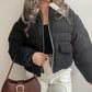 Fur Contrast Puffer Jacket