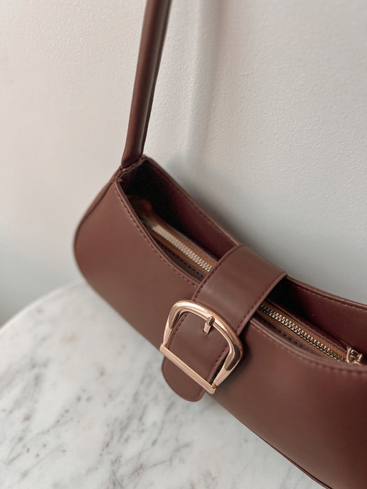 Faux Leather Shoulder Bag