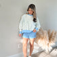 Blue Daisy Oversized Pullover