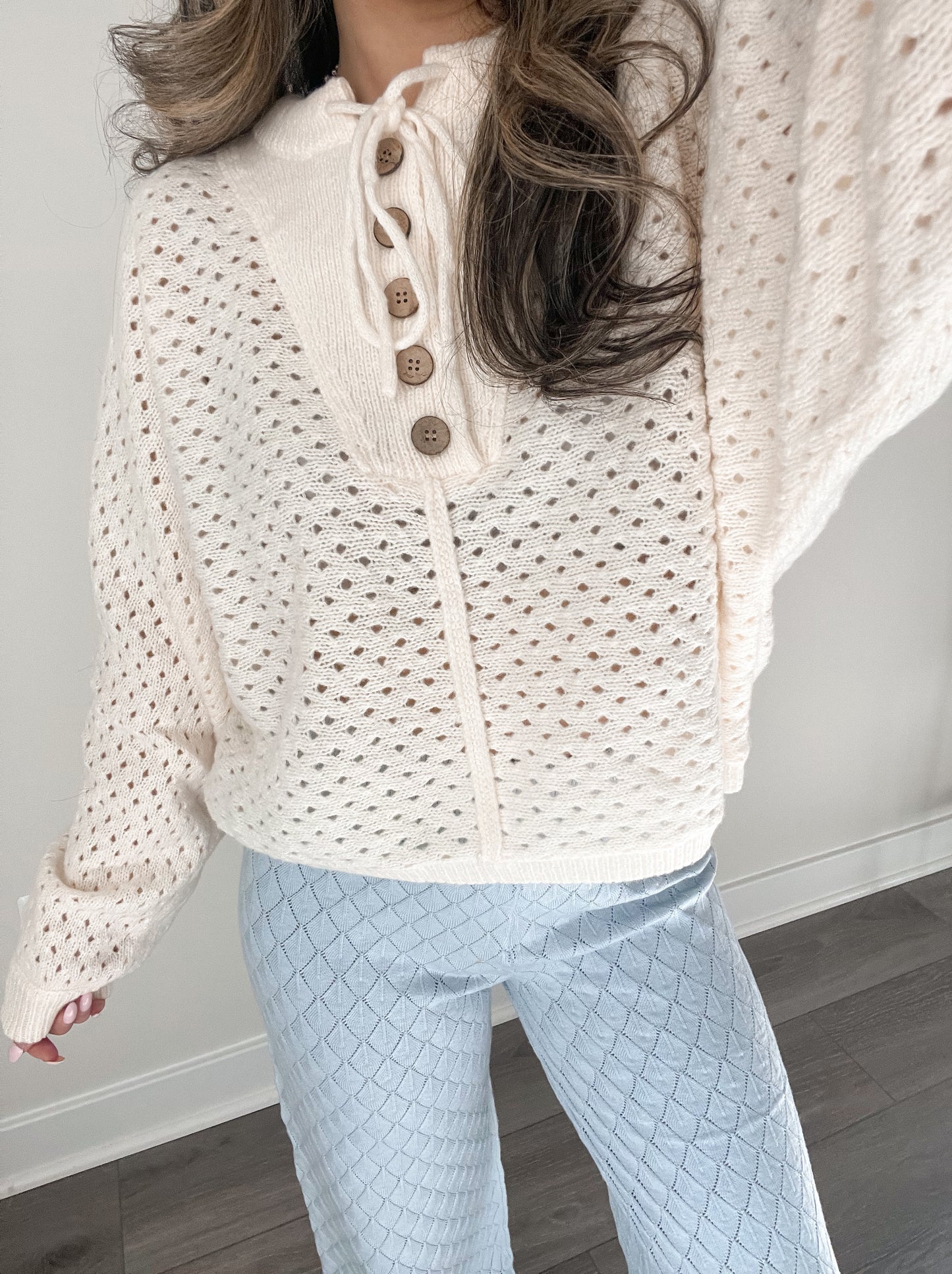 Diamond Knit High Waisted Pants