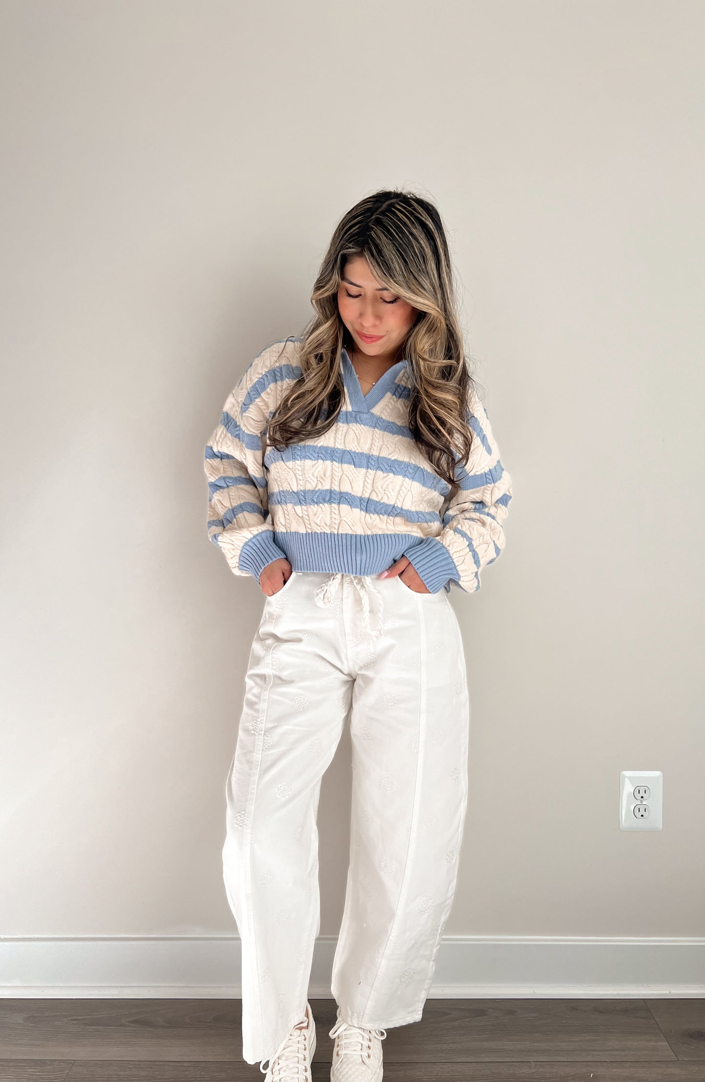 Eyelet Barrel Pants