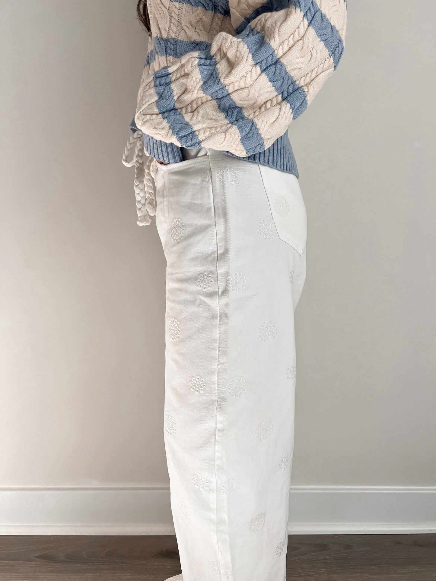 Eyelet Barrel Pants