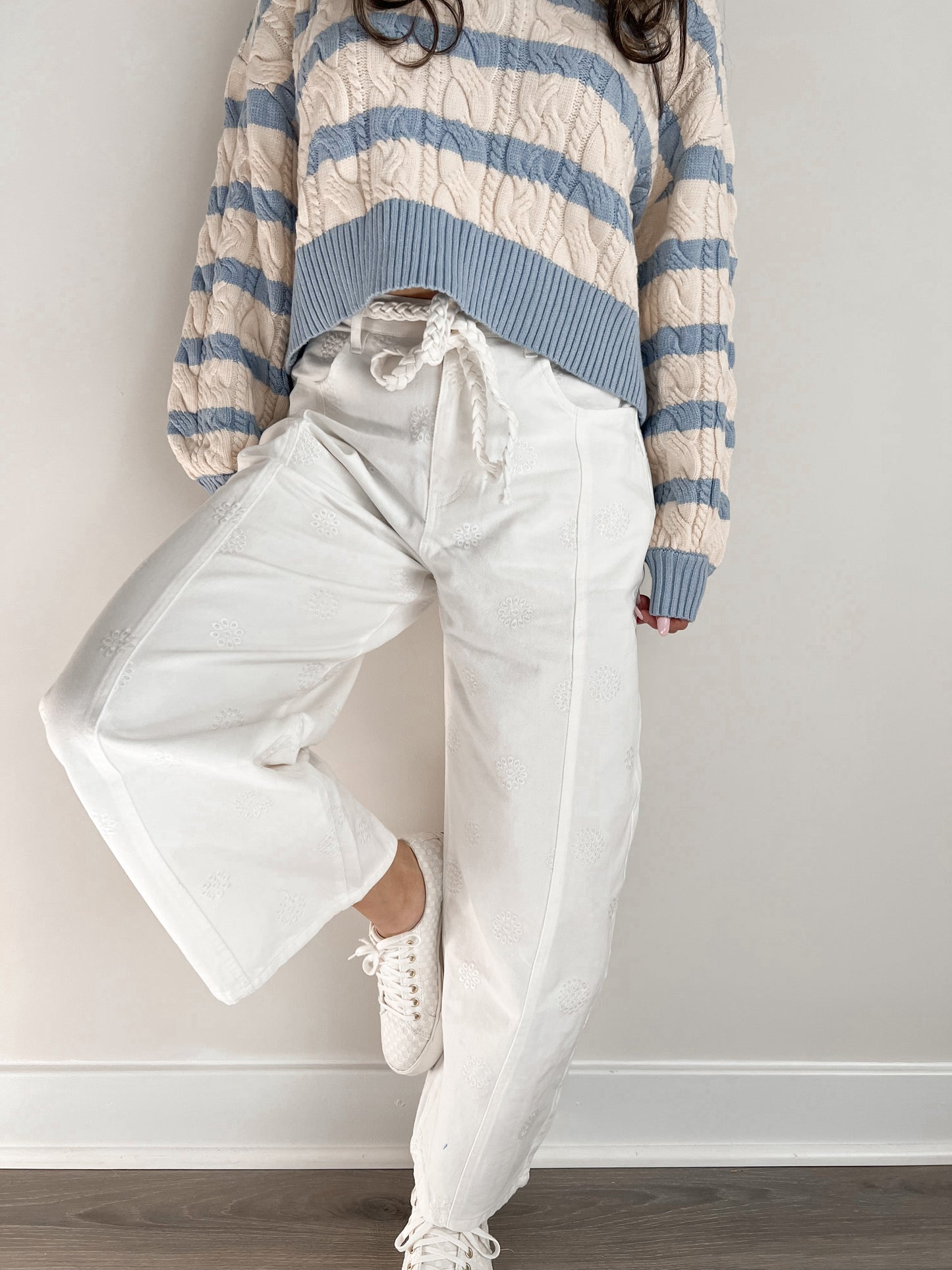 Eyelet Barrel Pants