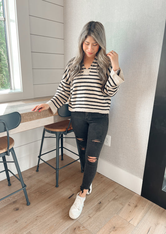 Dockside Striped Knit Sweater