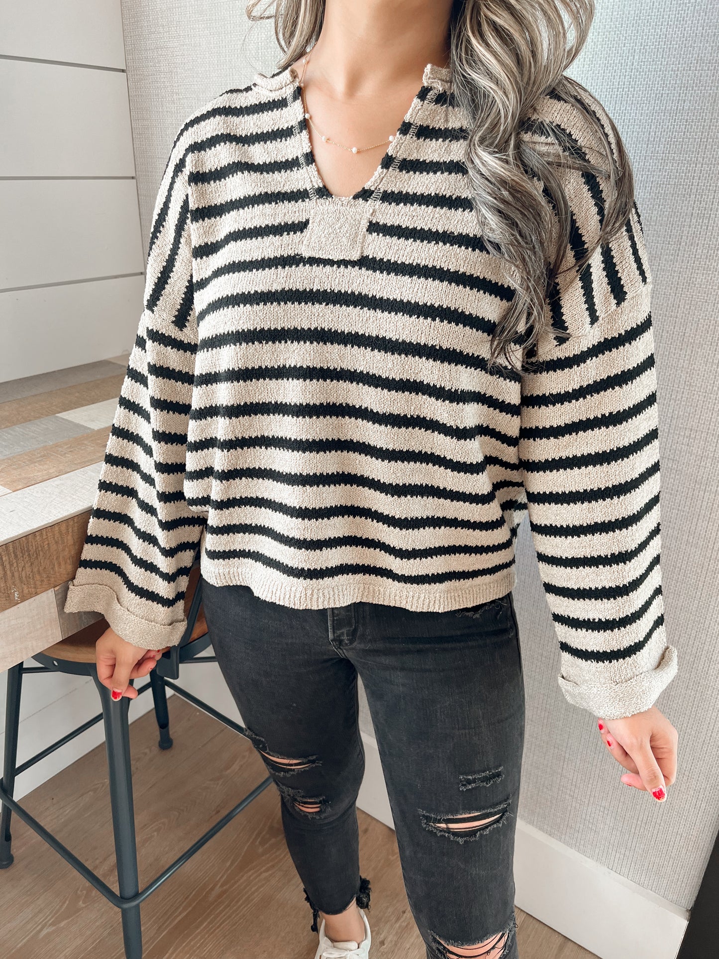 Dockside Striped Knit Sweater