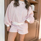 Preppy Pink Checkered Short Set