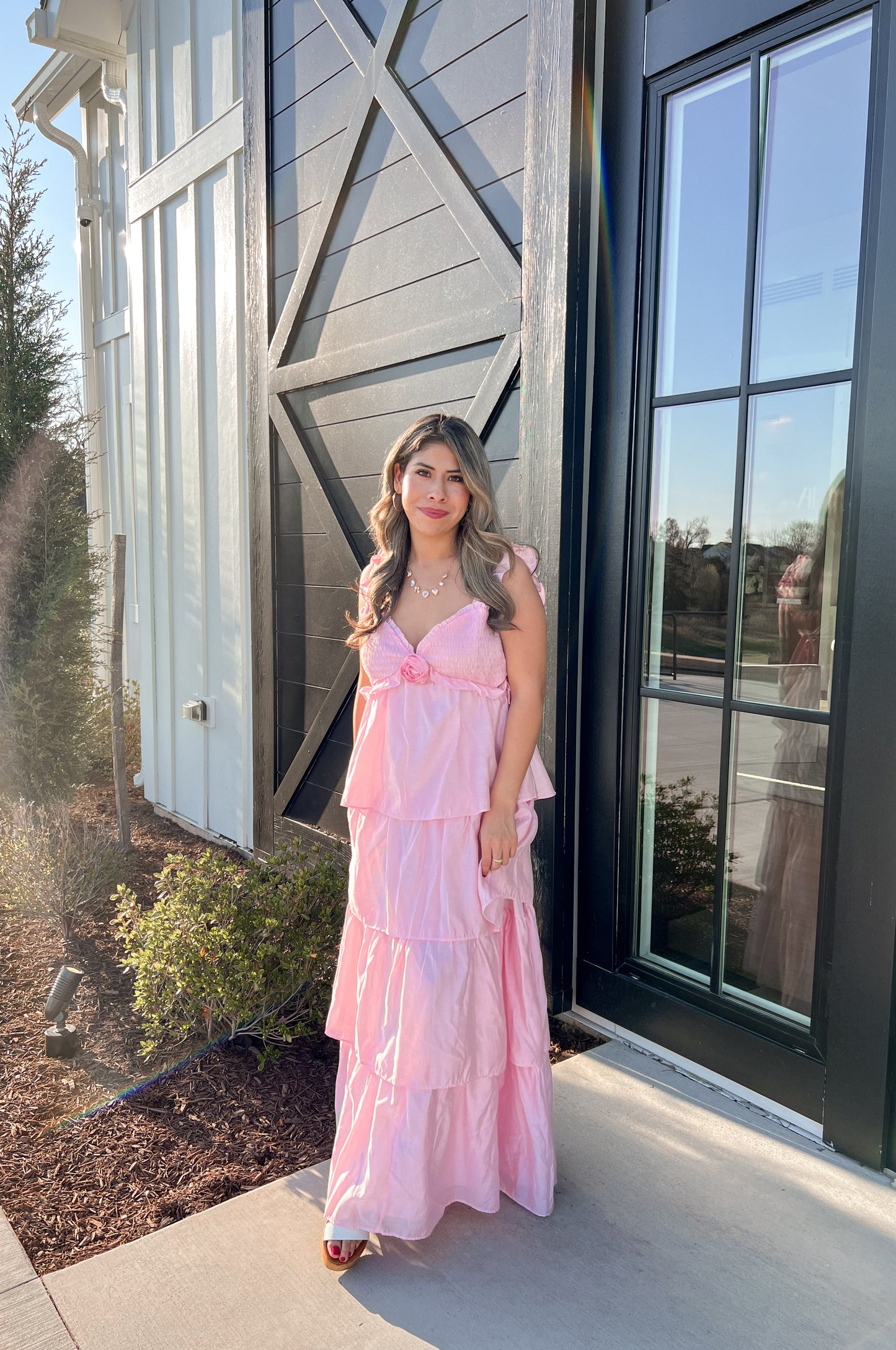 Rosette Maxi Dress