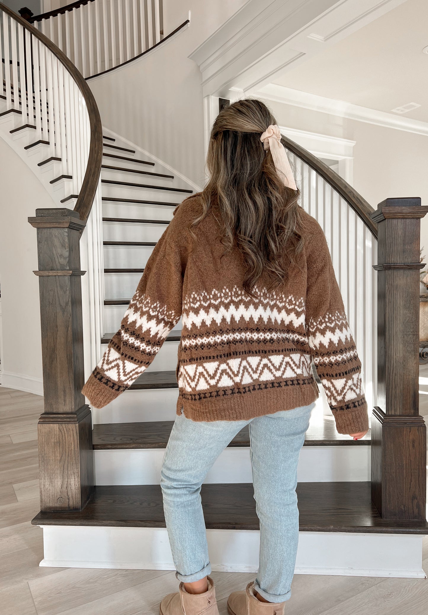 Hot Cocoa Zip Up Sweater (Restock)