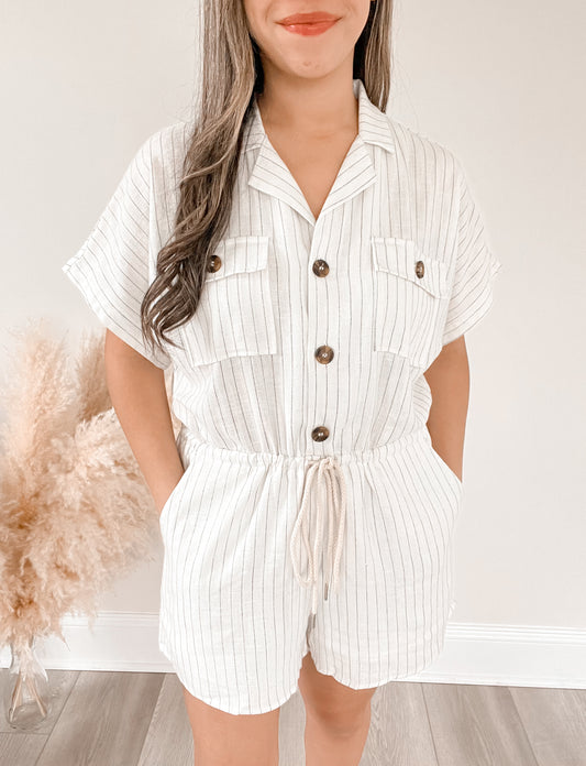 Sand Dunes Linen Romper