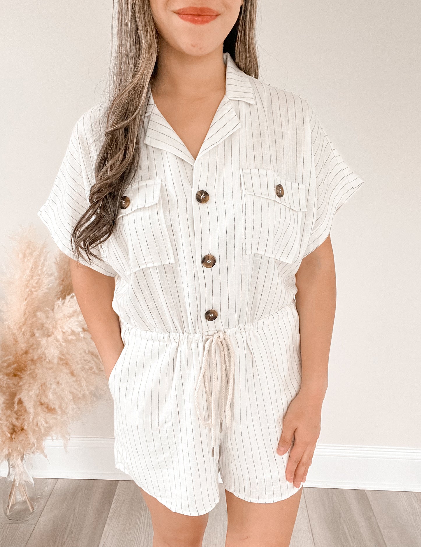 Sand Dunes Linen Romper