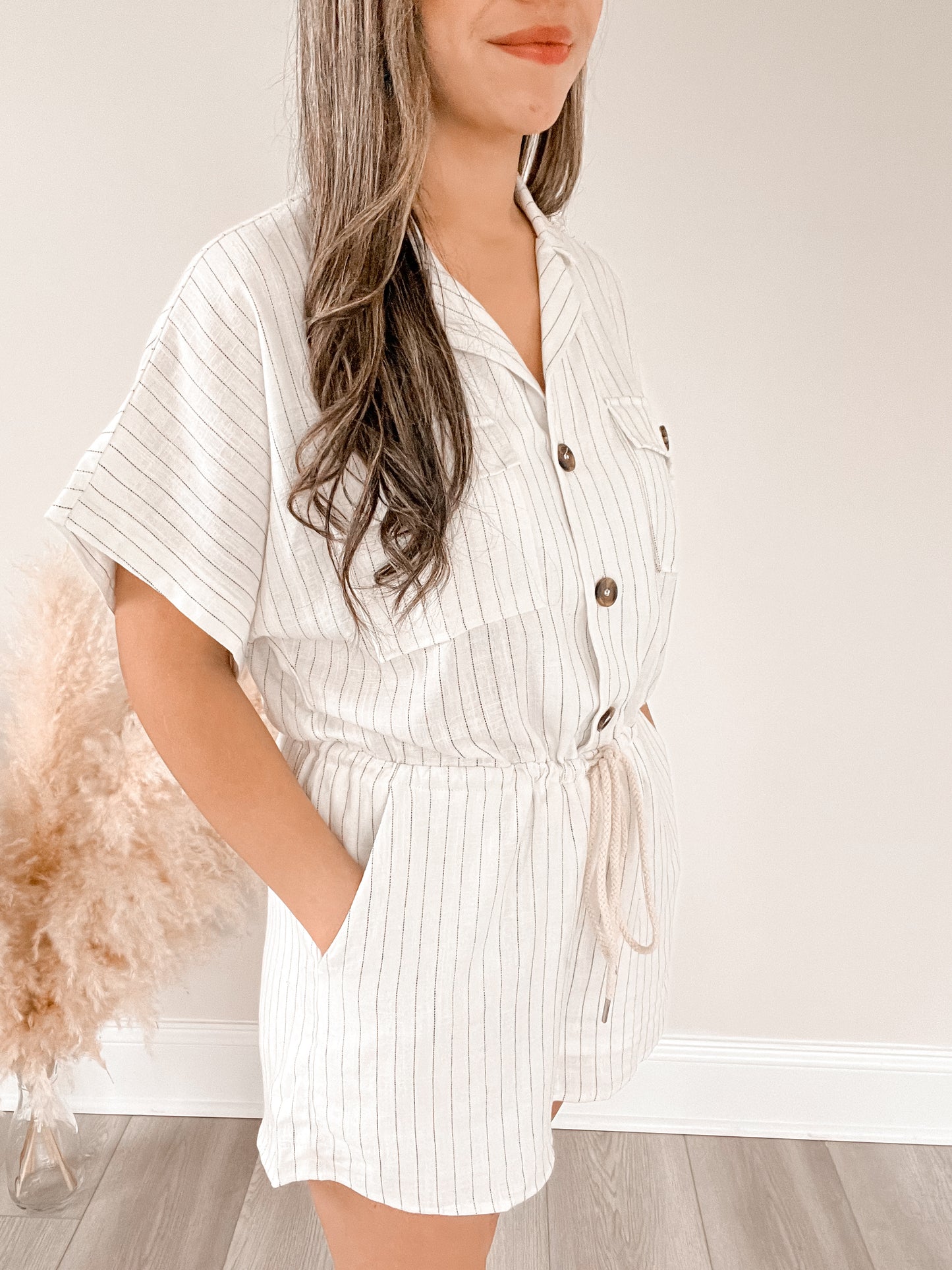 Sand Dunes Linen Romper