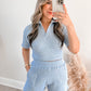 Waffle Knit Two Piece Set