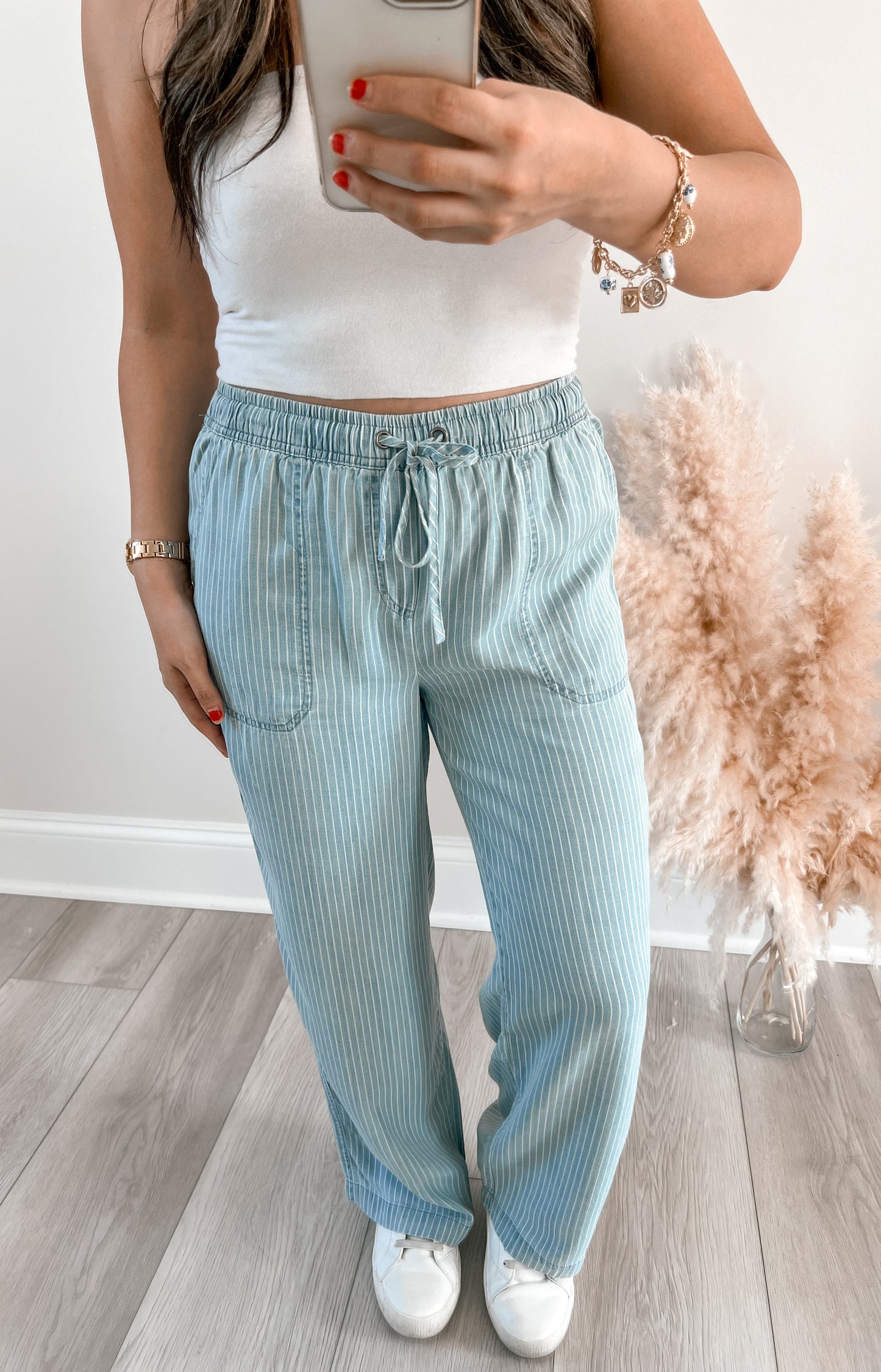 Striped Tencel Pants