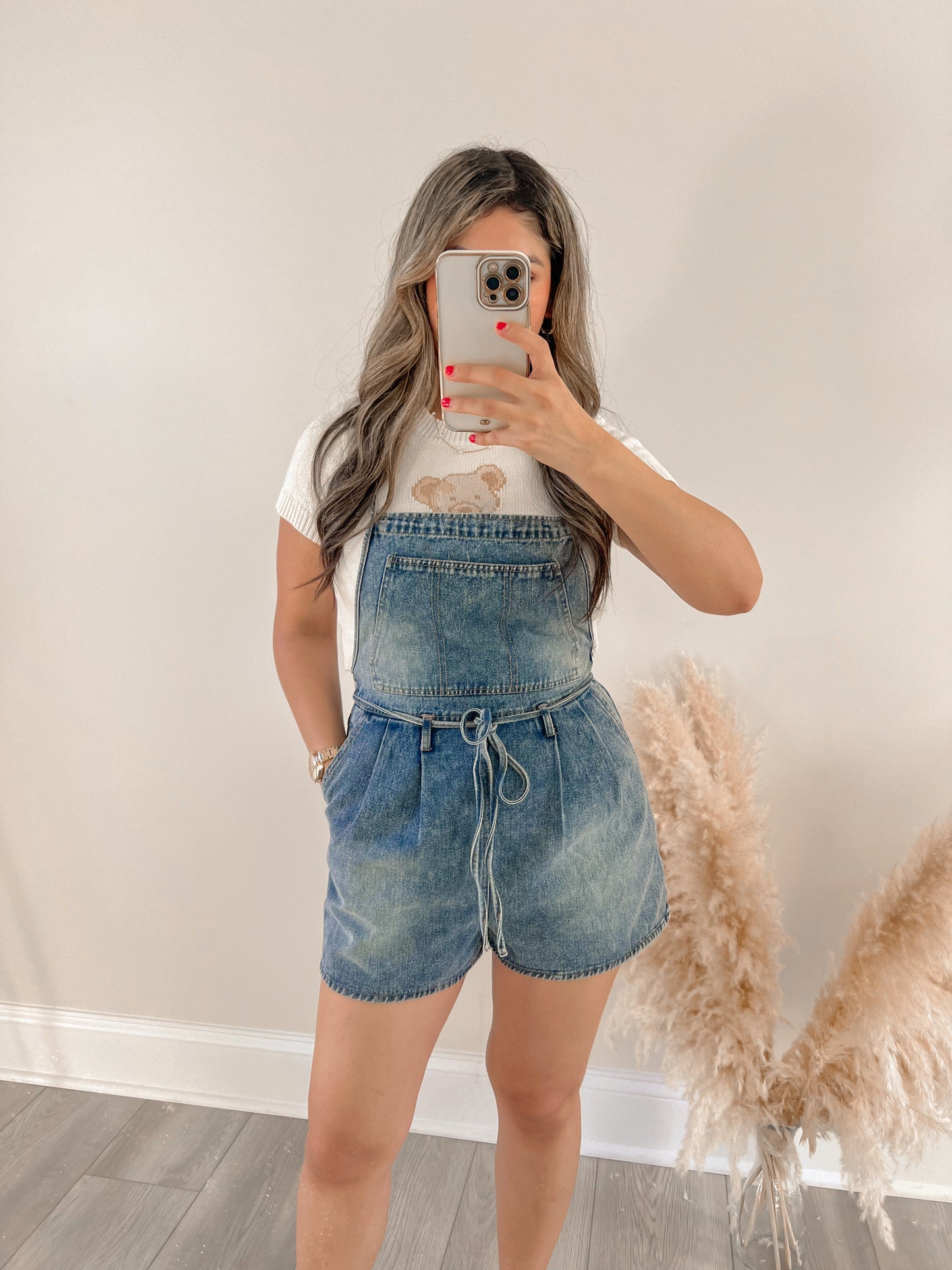 Denim Overall Romper