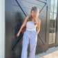Coastal Eyelet Striped Pants