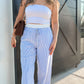 Coastal Eyelet Striped Pants