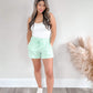 Mint French Terry Shorts