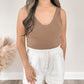 Ribbed Knit Tank - Mocha