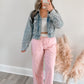 Coastal Eyelet Striped Pants