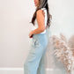 Sea Blue Gauze Pants