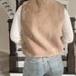 Faux Fur Bow Tie Front Vest