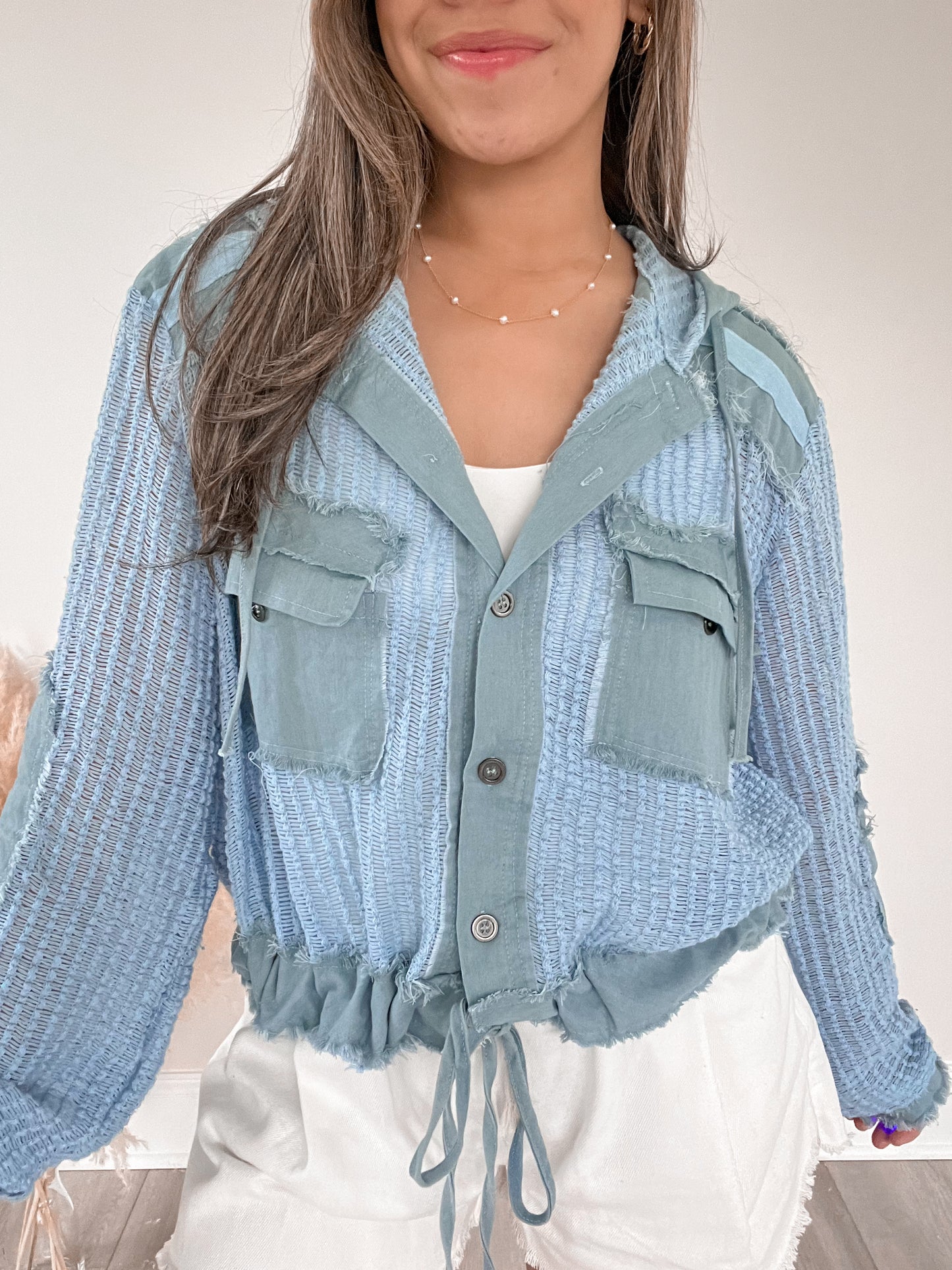 Feel The Breeze Jacket - Baby Blue