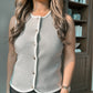Classy Gold Button Top - Grey