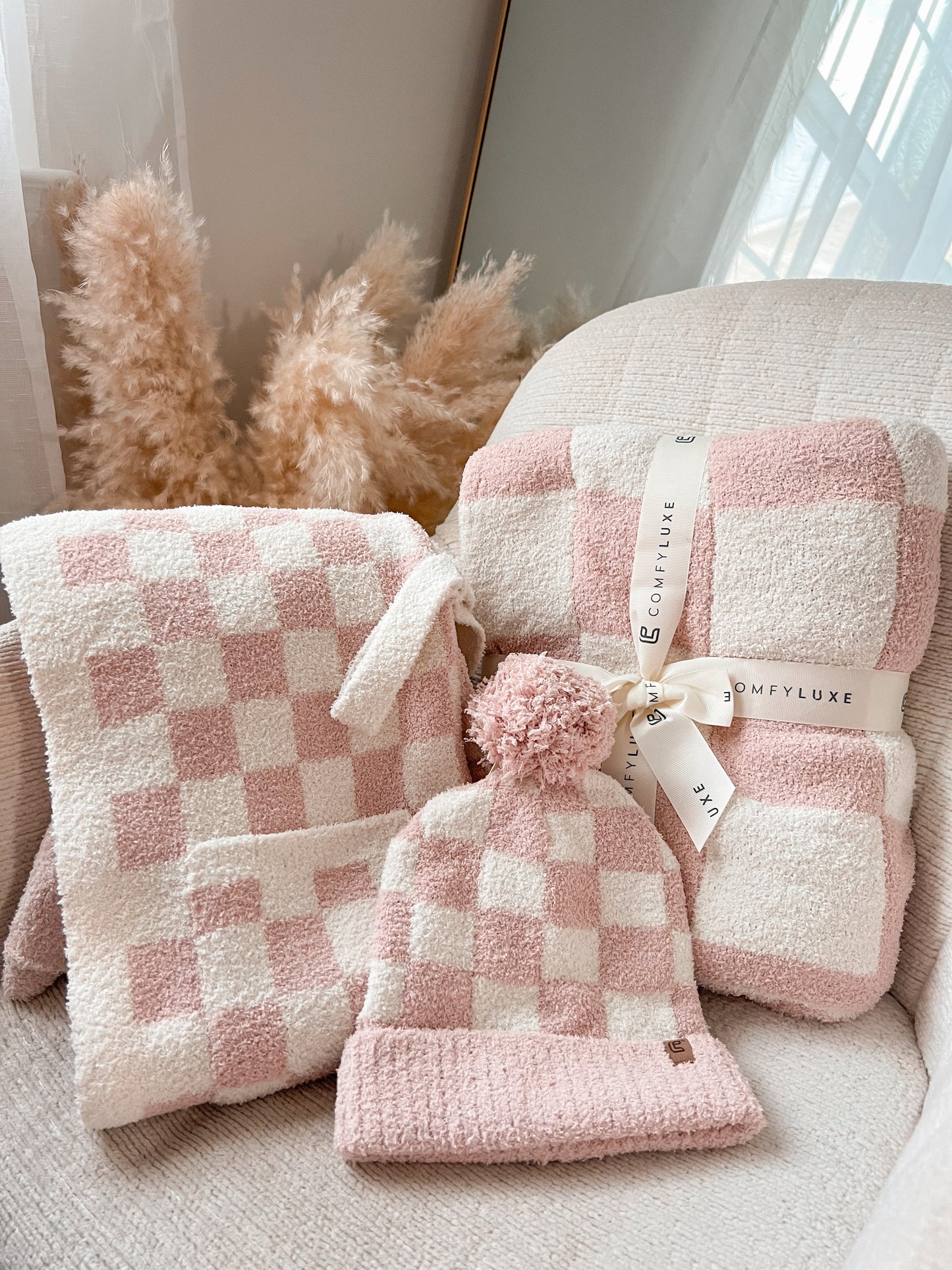 Cozy Checkered Gift Set (3 Pieces, Bundle Deal)