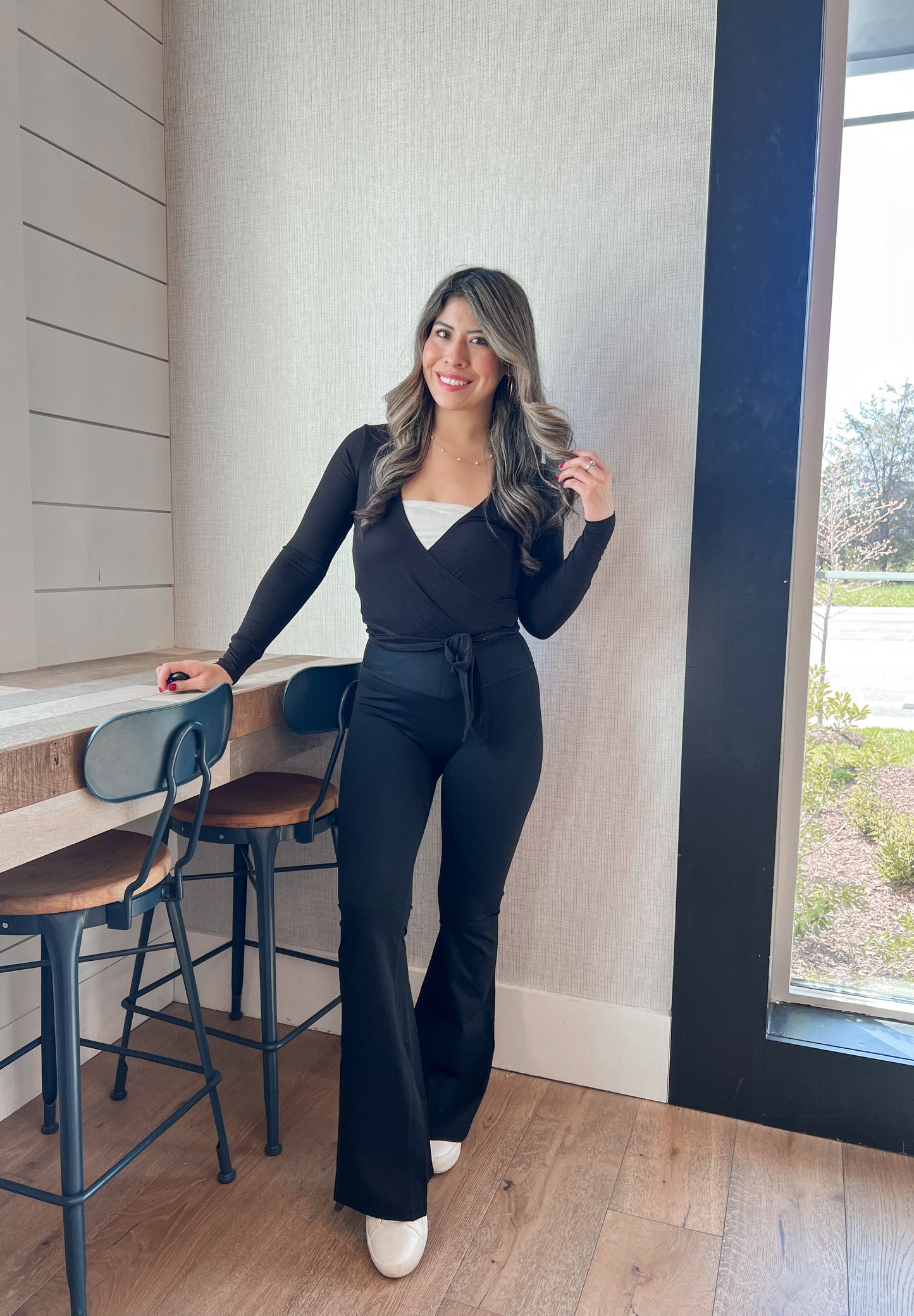 Ballerina Wrap Top - Black