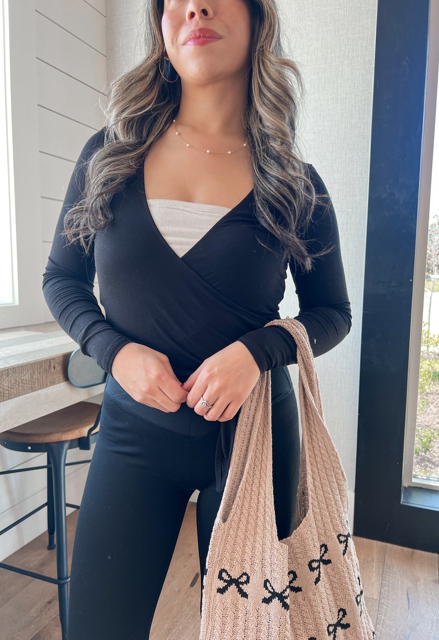 Ballerina Wrap Top - Black