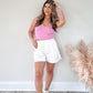 Ribbed Knit Tank - Pink