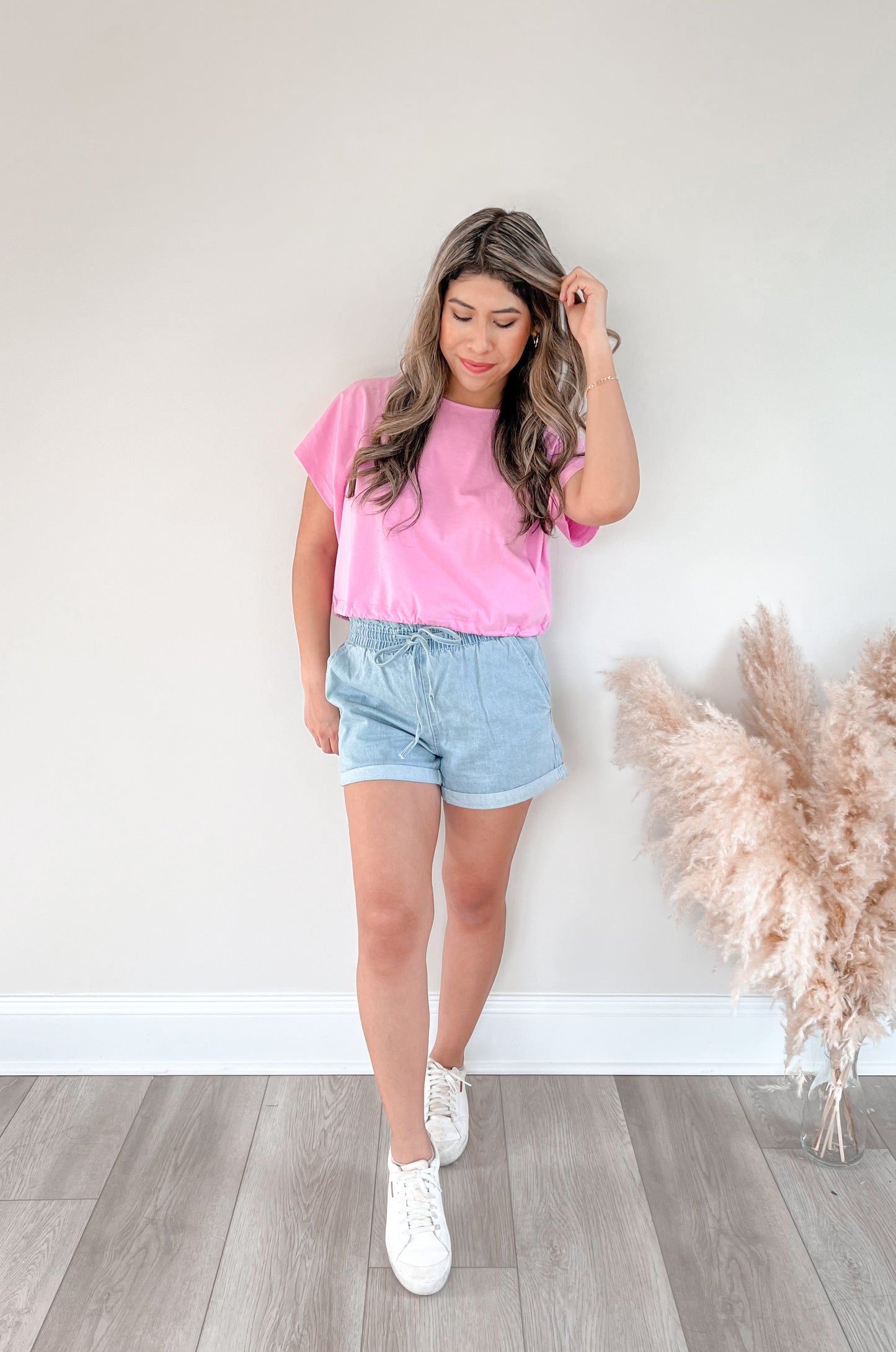 Bubblegum Back Drawstring Tee