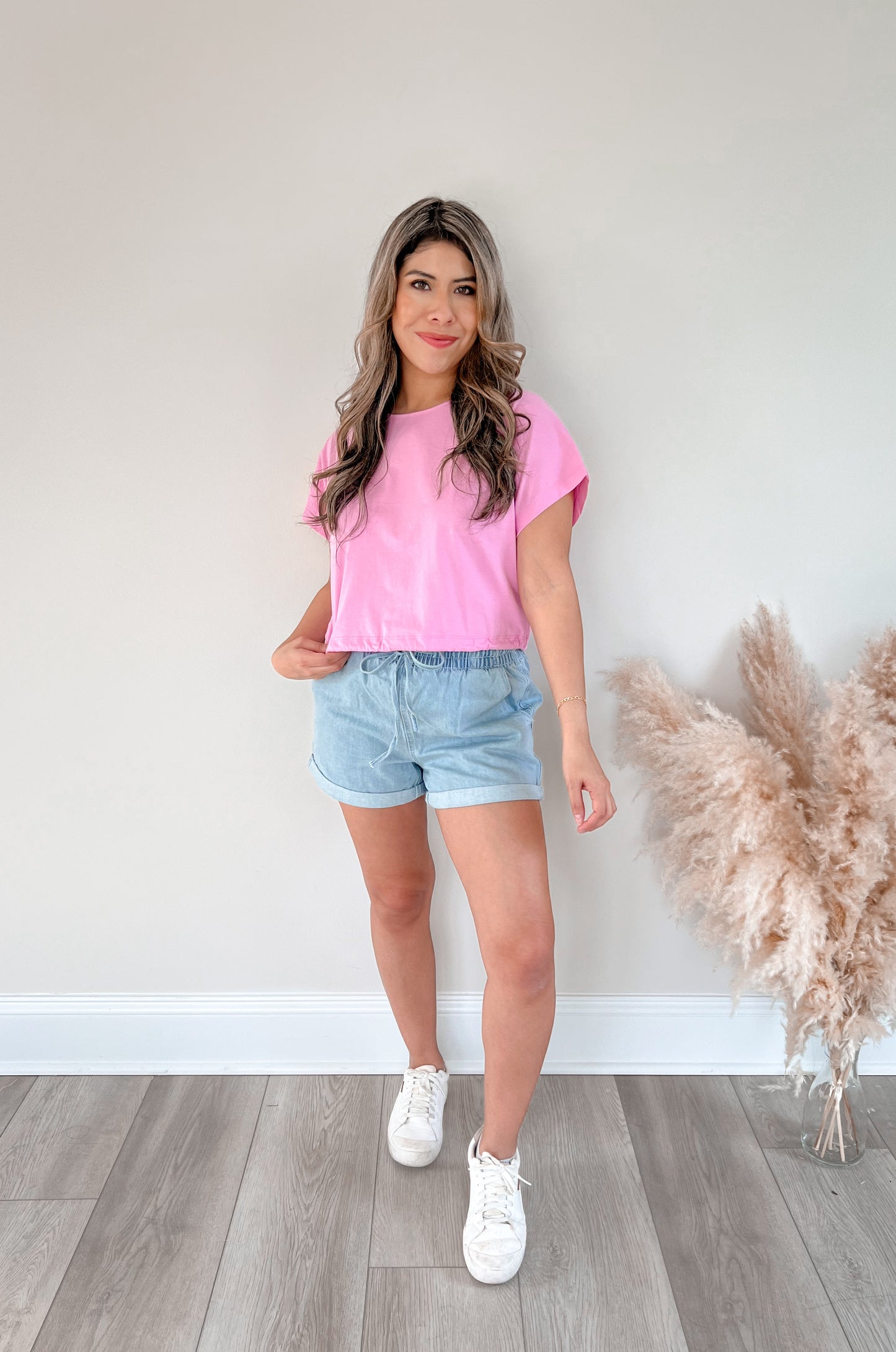 Bubblegum Back Drawstring Tee