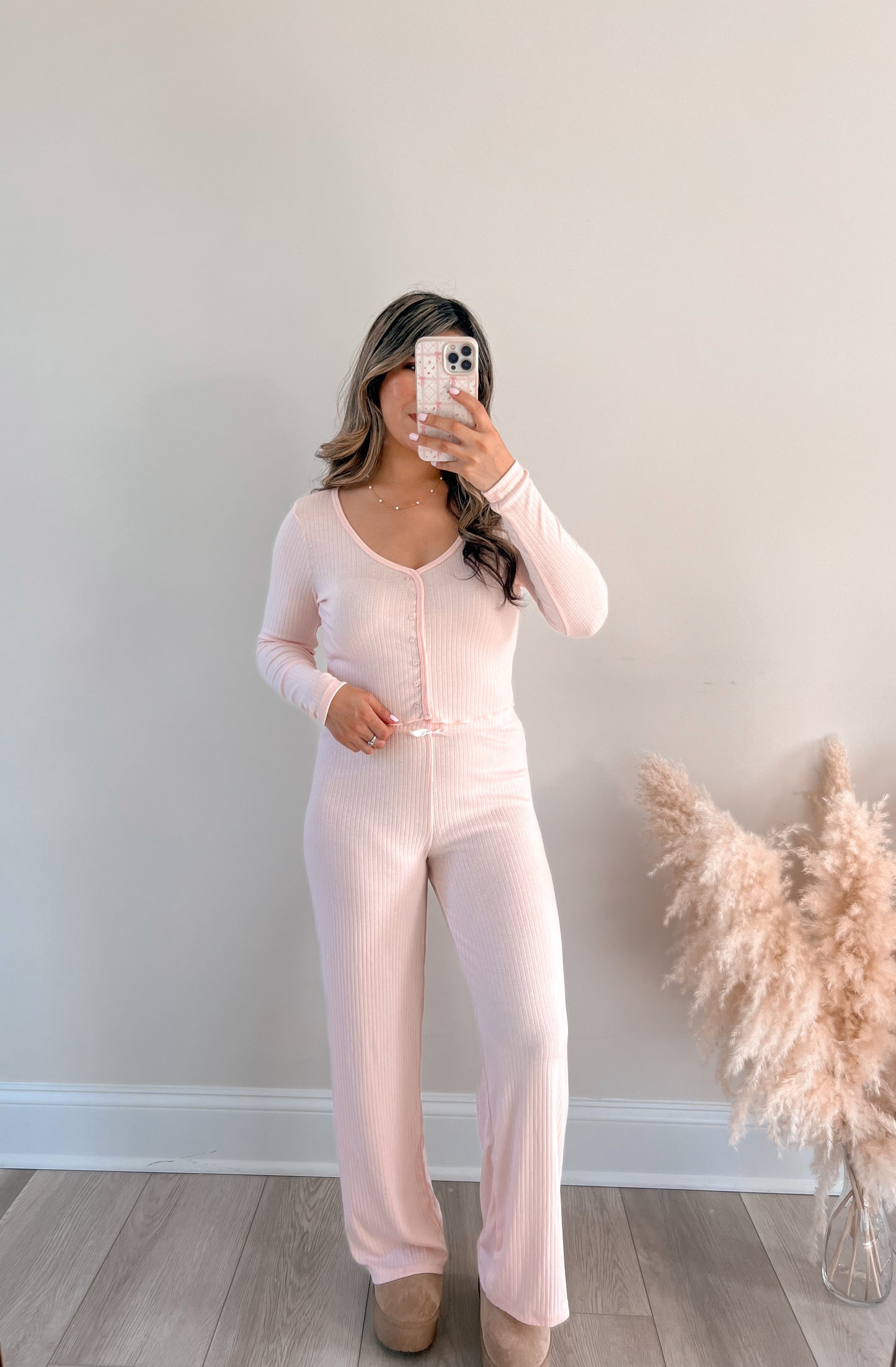 Blushing Pointelle Set