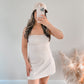 Gingham Active Romper Dress - Beige