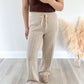 Cozy Wide Leg Pants - Beige