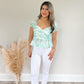 Eyelet Peplum Top
