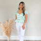 Eyelet Peplum Top