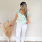 Eyelet Peplum Top